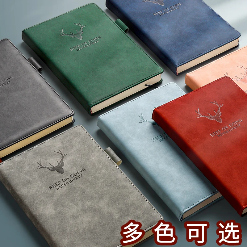 咔巴熊A5皮面笔记本商务办公会议记事日记本