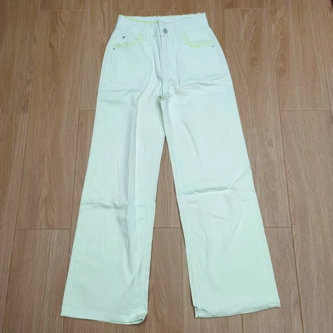 【南油玲姐】浅绿色新款牛仔裤98538