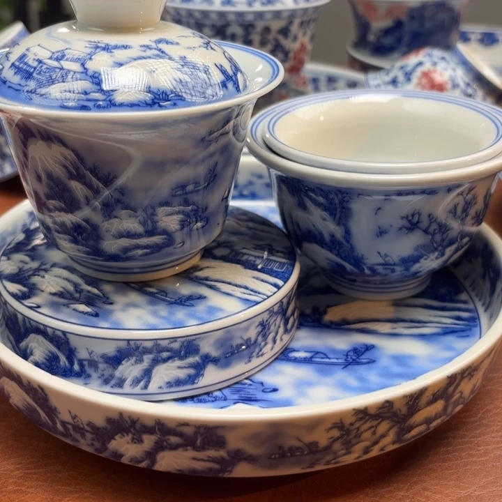 B***e摆件雪景五件套景德镇发货