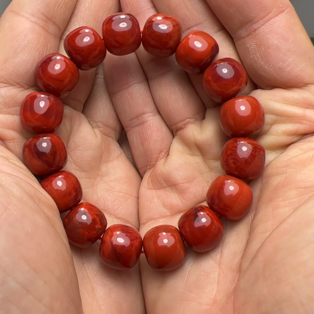 天***空南红玛瑙未镶嵌手串