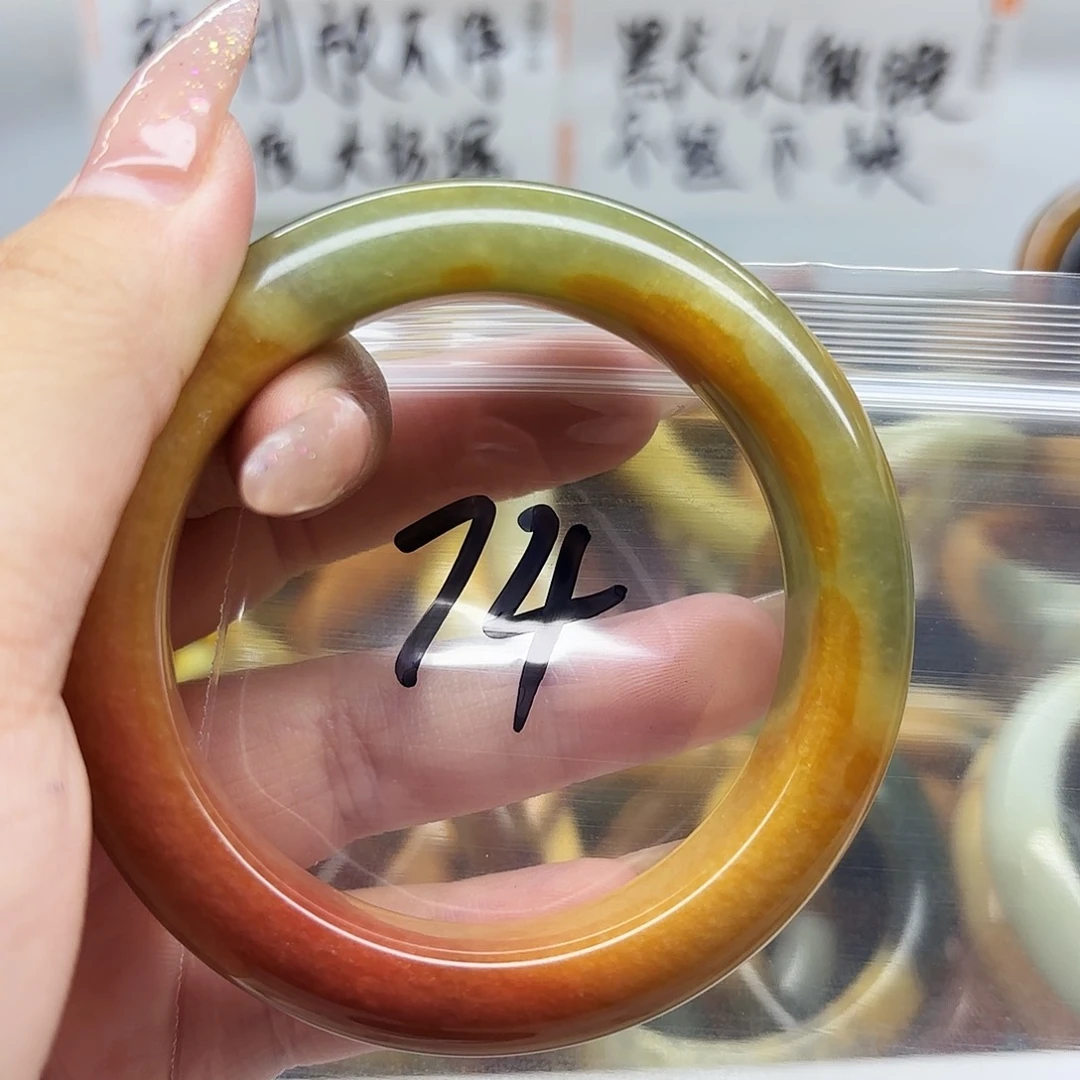 奥***妹蛇纹石玉未镶嵌手镯