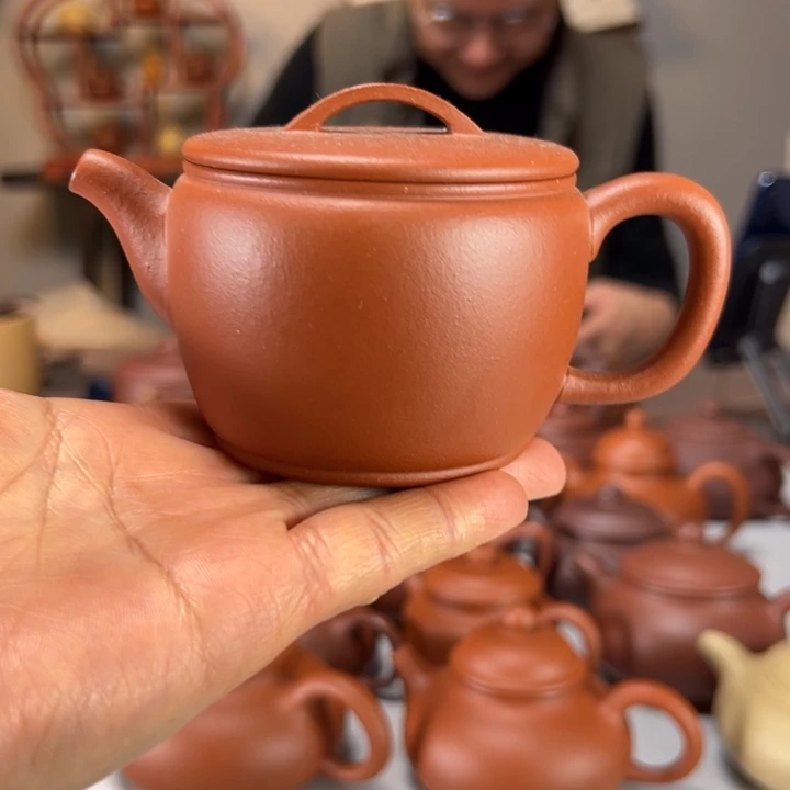朱泥茶壶一***你半手工朱泥汉瓦
