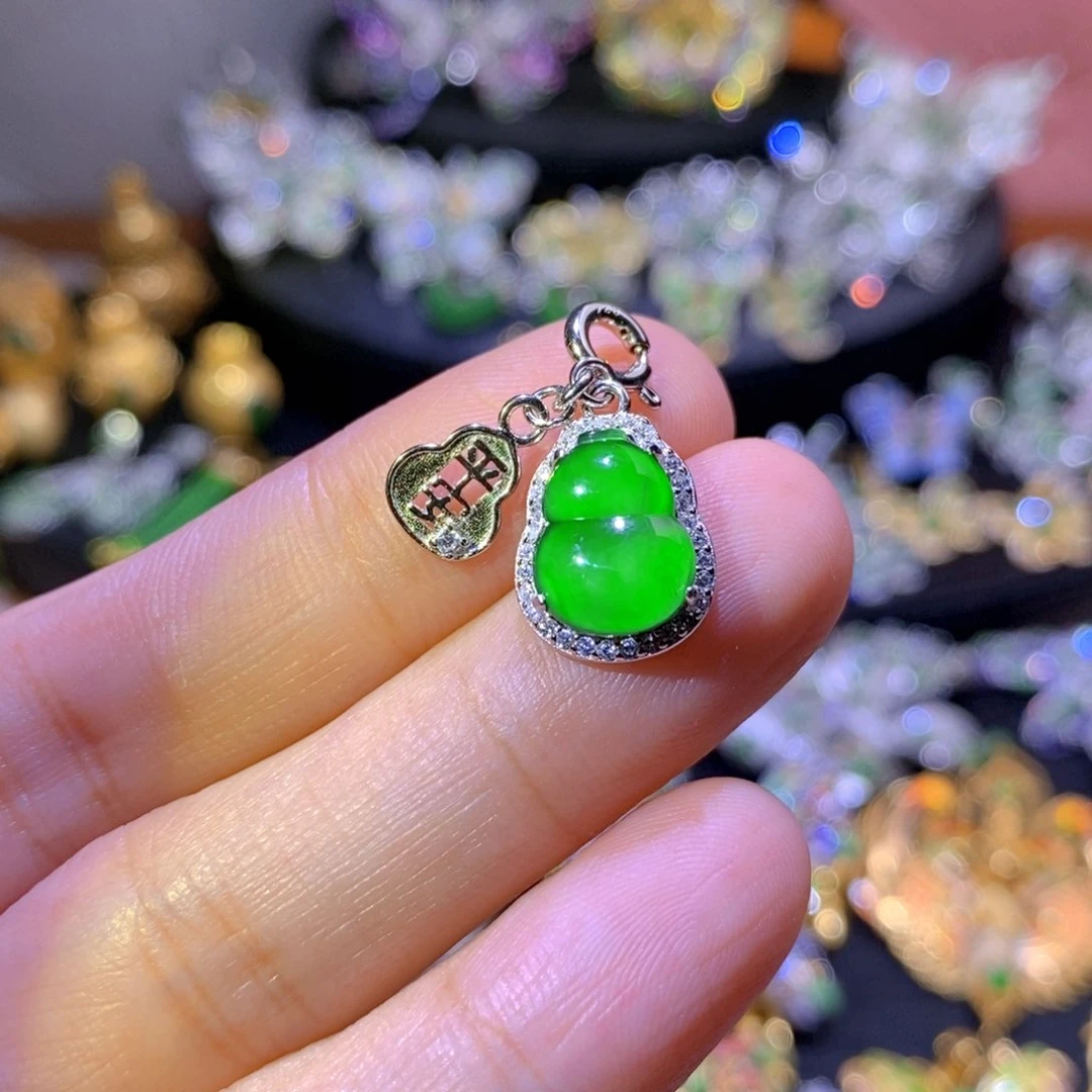 翡翠银S925镶嵌项圈