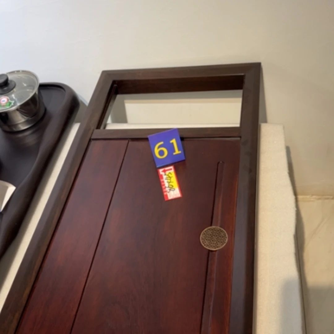 【闪购商品】非洲刚果花梨木黑檀木茶盘86-45