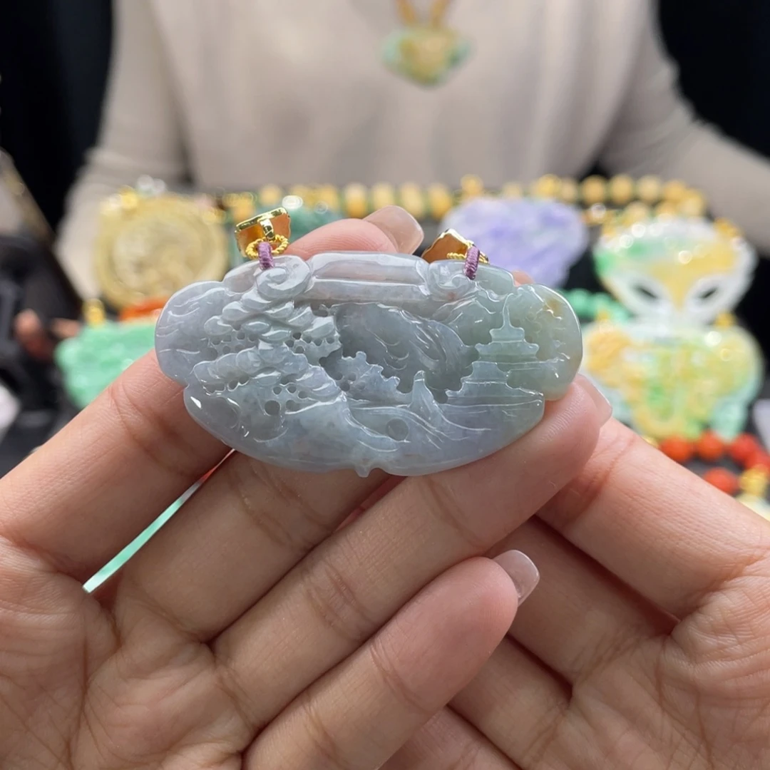 翡翠颈饰未镶嵌代编织