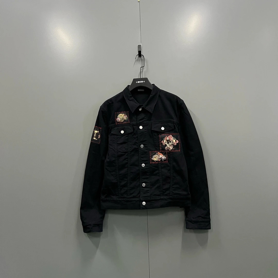 99新 DIOR/迪奥 楠1 花卉刺绣牛仔外套 54码/98新/207403