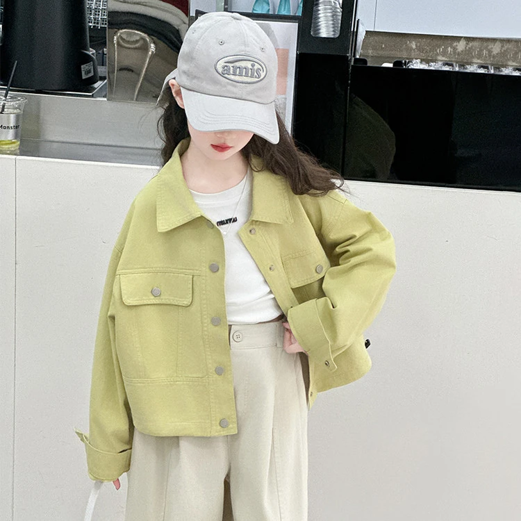 女童春秋季外套洋气时尚短款韩系百搭开衫2025新款中大童上衣洋气