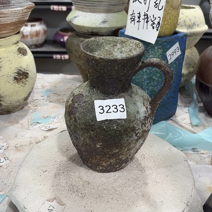 摆件高19，口7，无孔3233，瑕疵处理