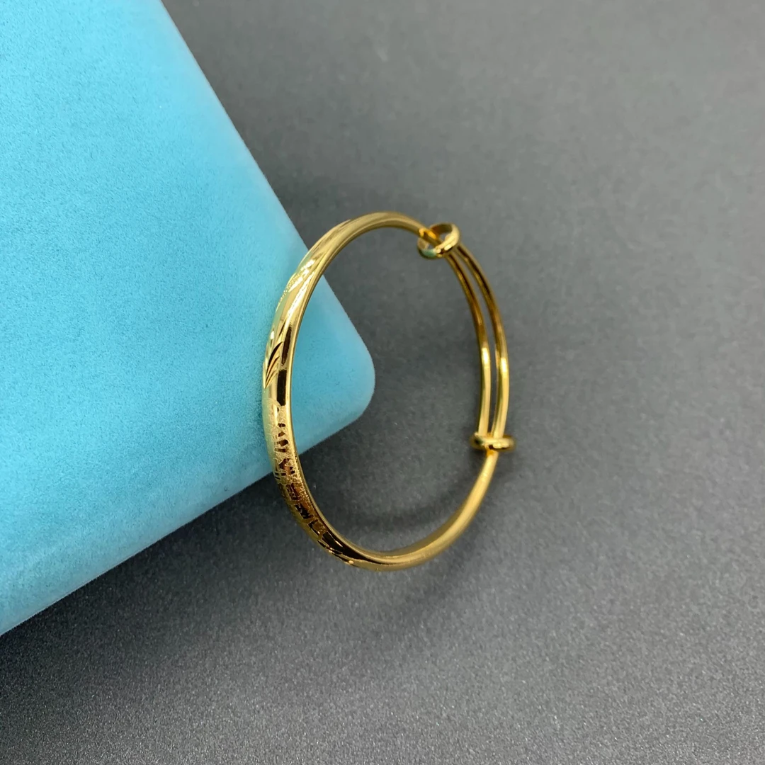 瑞福珠宝 手工镶嵌 百搭经典设计款宝宝镯 JD911