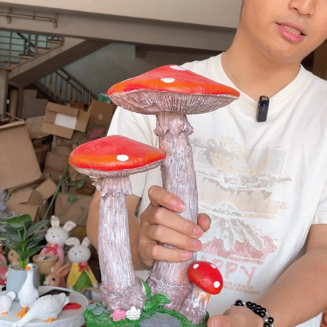 【闪购商品】陶瓷摆件蘑菇摆件