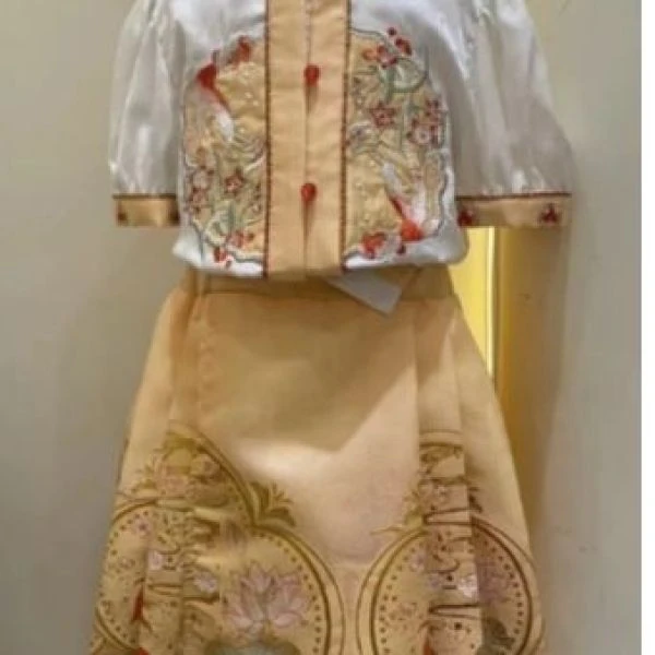 【2410黄色马面套装】儿童国风系列套装重工no退换 2410黄色套装