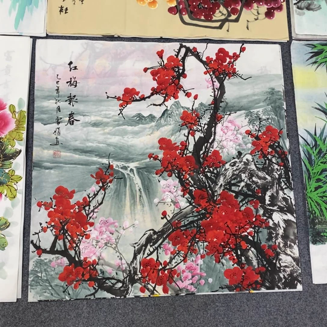 国画尺寸70✖️70斗方手绘画