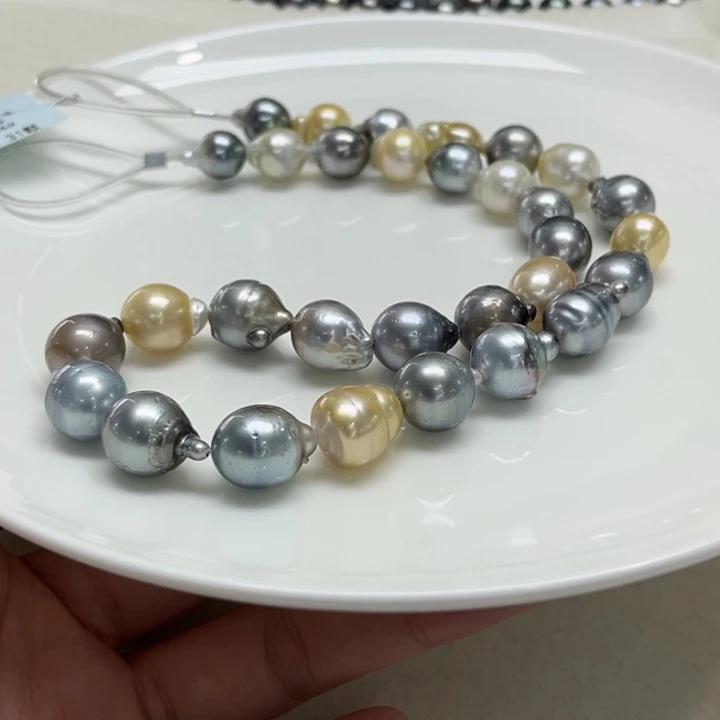 未镶嵌项链海水珍珠大溪地、金珠9-12.5m 70号