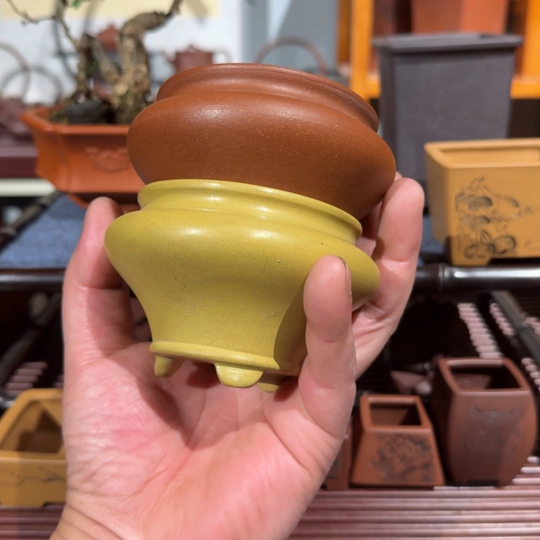 紫砂花盆原矿紫泥