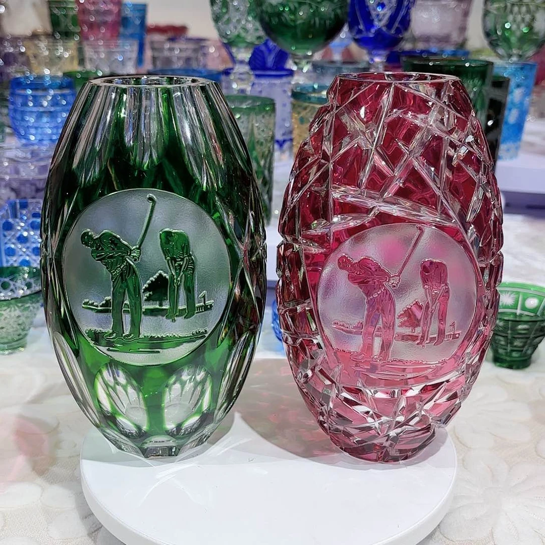 水晶杯水晶花瓶果盘通宝工艺品