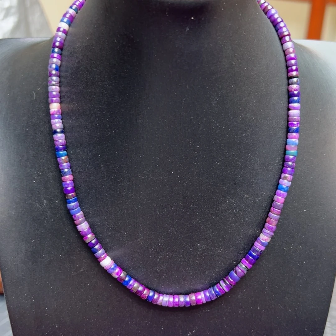 苏纪石（舒俱来）银S925镶嵌项链