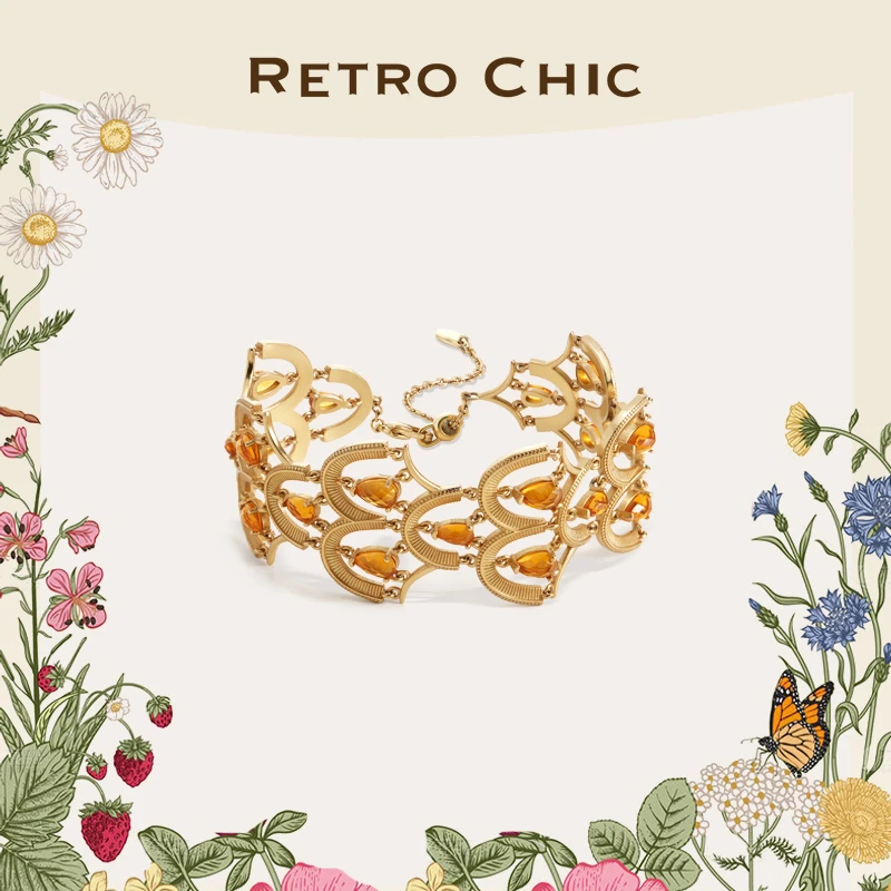 铜合金手链 RC RETRO CHIC 意大利复古时尚首饰 太阳花手链