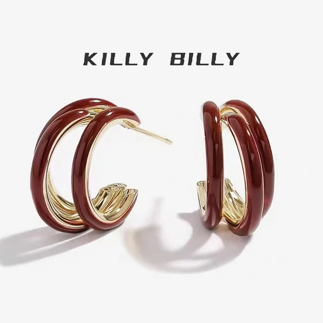 铜合金耳饰 KILLY BILLY 经典C型耳环轻奢气质款耳饰