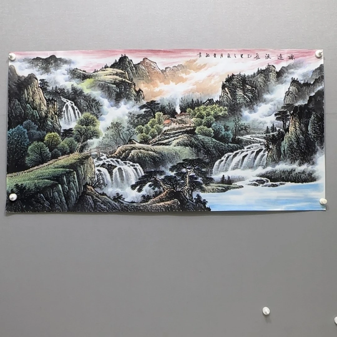 s***y国画横幅四尺精品山水贾敏