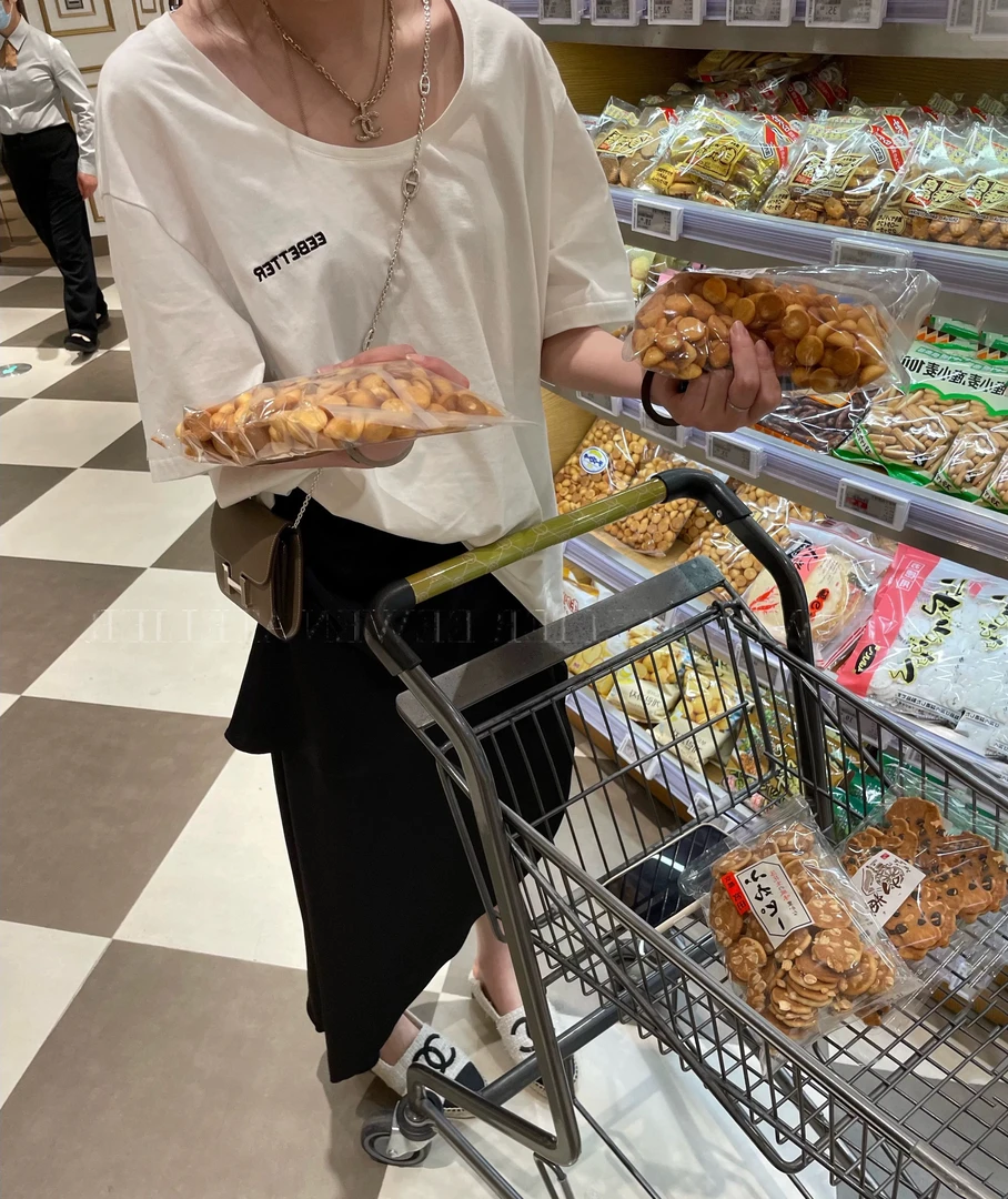 27927肩中长款宽松型简约韩版圆领字母T恤6666衣长70