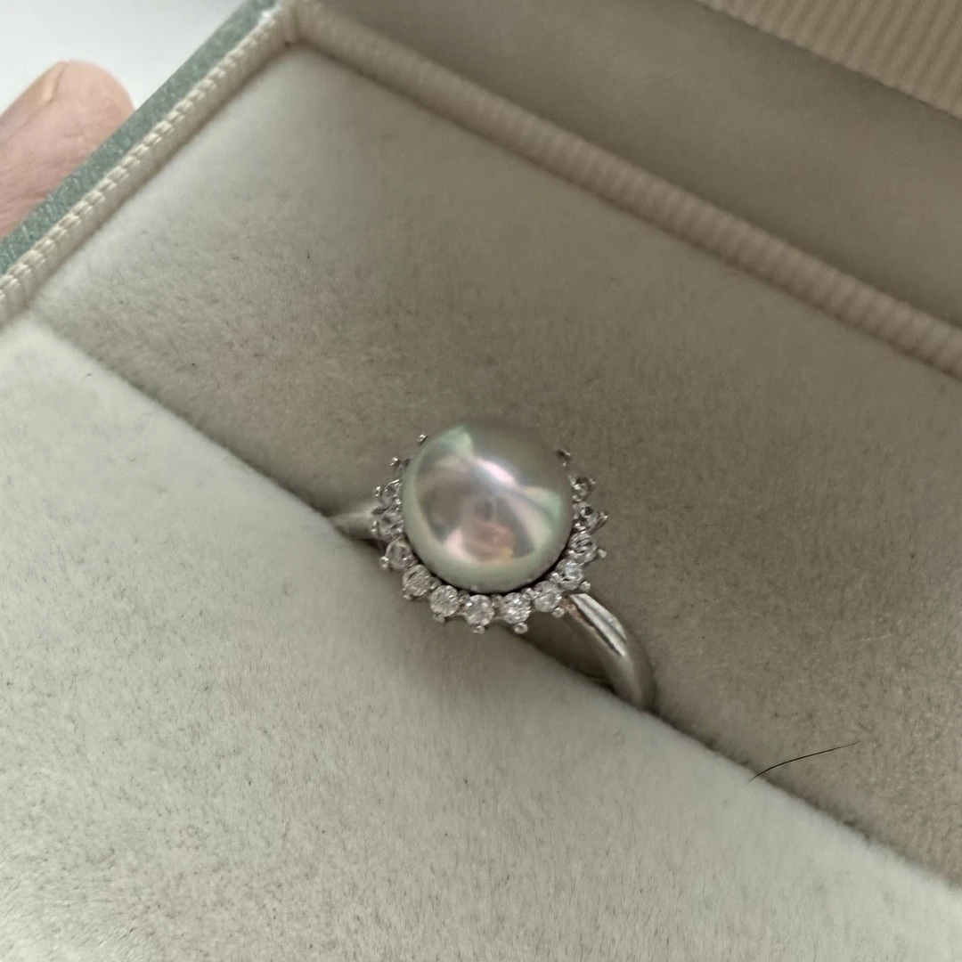 海水真多麻太阳花戒指7-8mm S925经典