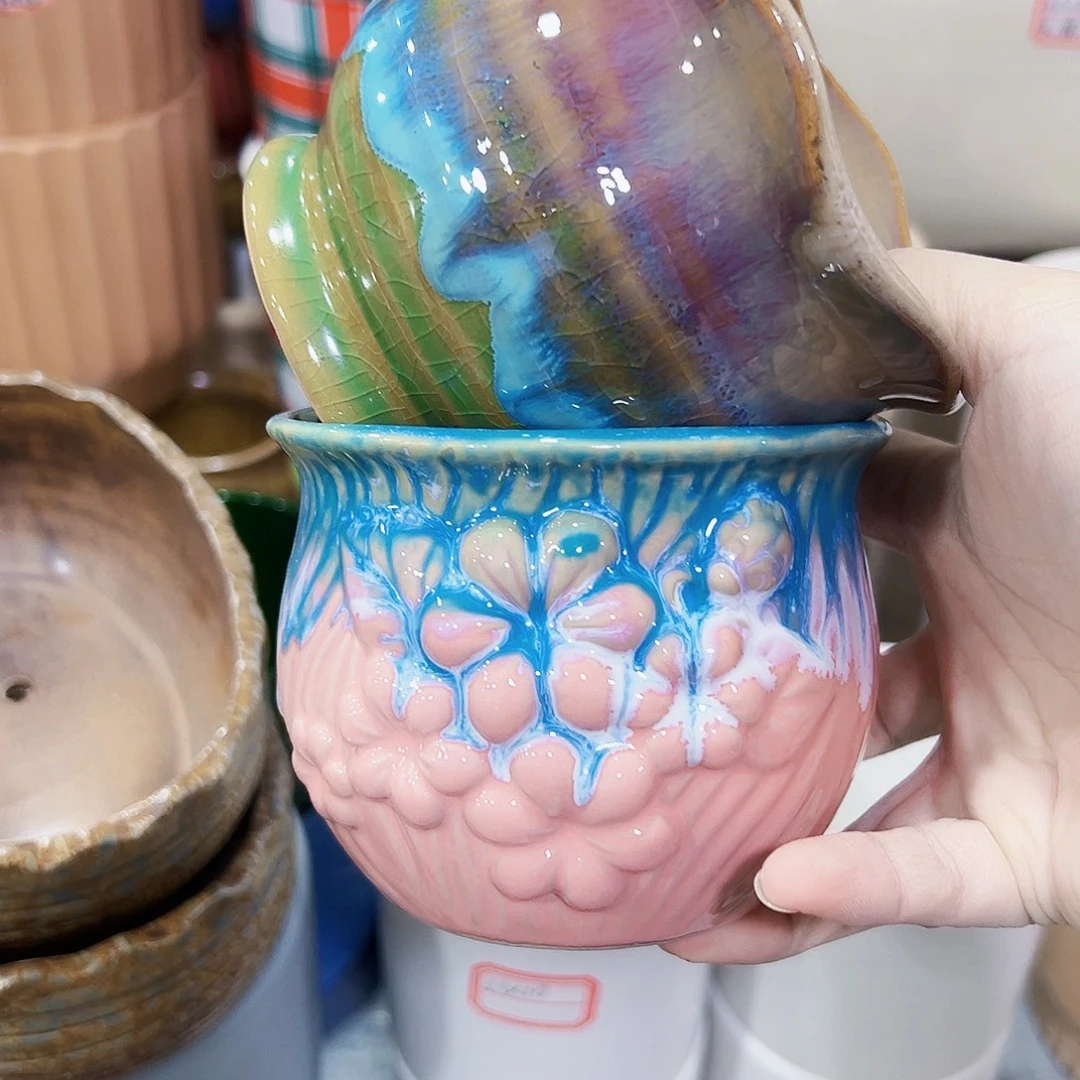 外贸尾单陶瓷花盆凑单10米包邮