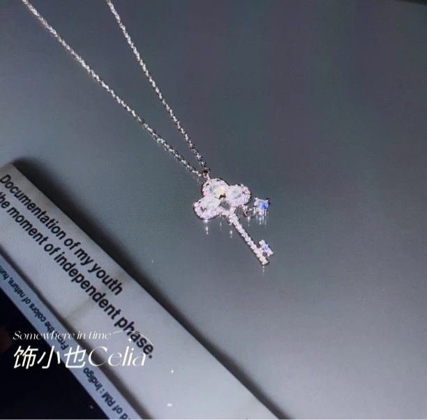 合金锆石项链 【KeyHeart】古著钥匙闪耀项链