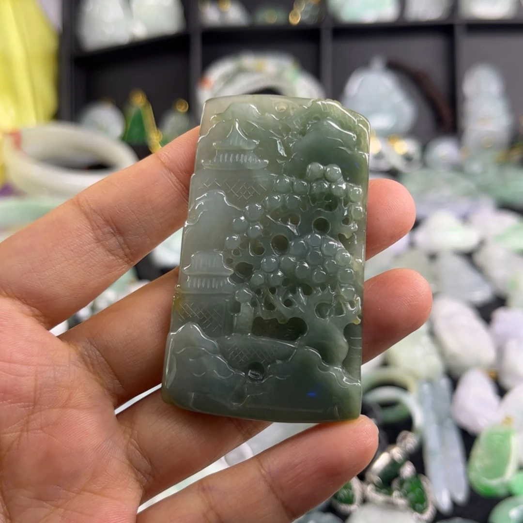 翡翠未镶嵌吊坠(不含链)