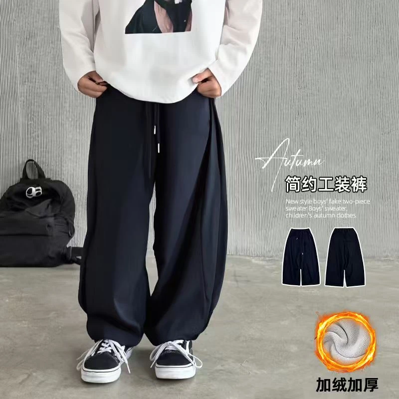 RVRW2025 秋季童装男童潮酷痞帅休闲裤潮牌百搭儿童裤子 QK-BK878