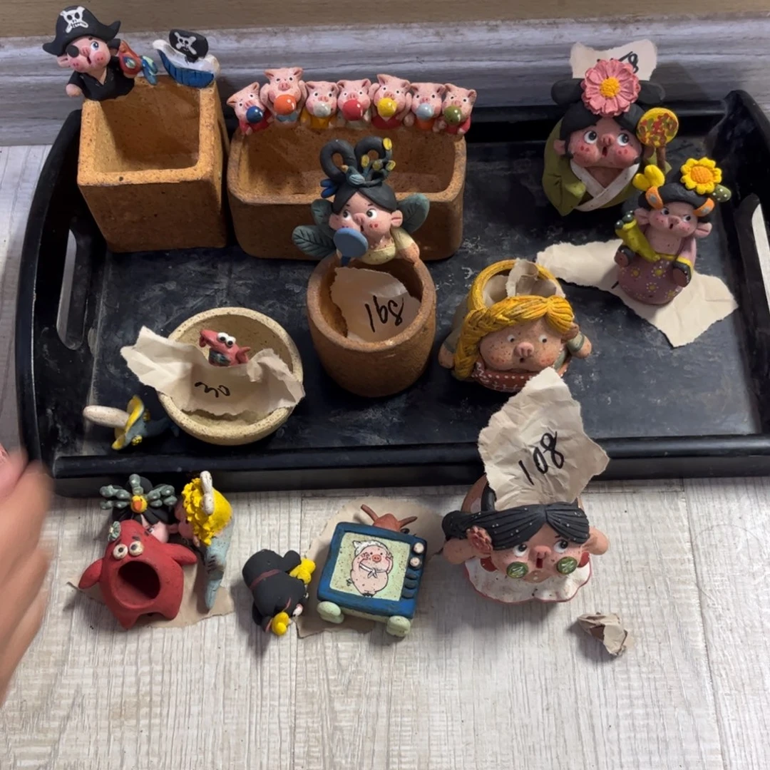 一***海泥塑古镇炻陶花盆