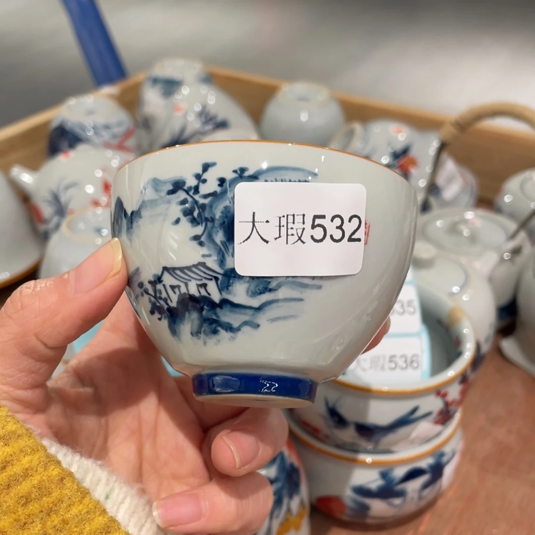 有瑕釉下彩纯手绘