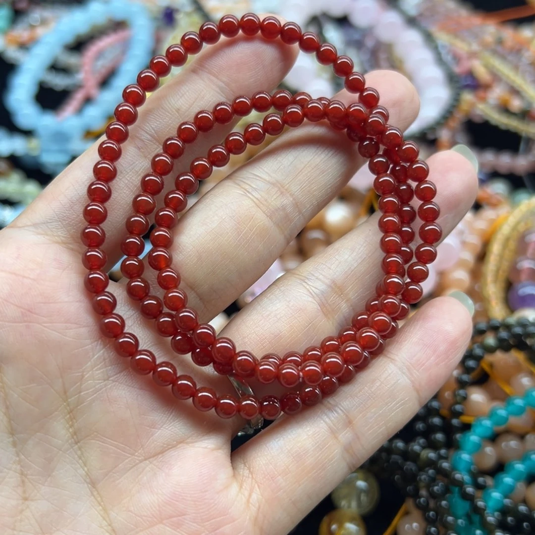 水晶手链未镶嵌红玛三圈