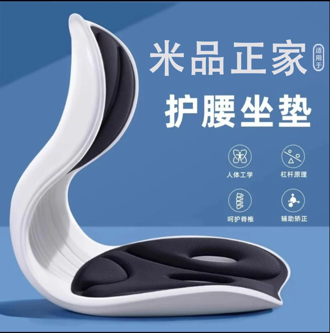 护腰坐垫人体工学腰靠坐姿椅座椅脊椎腰托靠垫一体办公室久坐不累