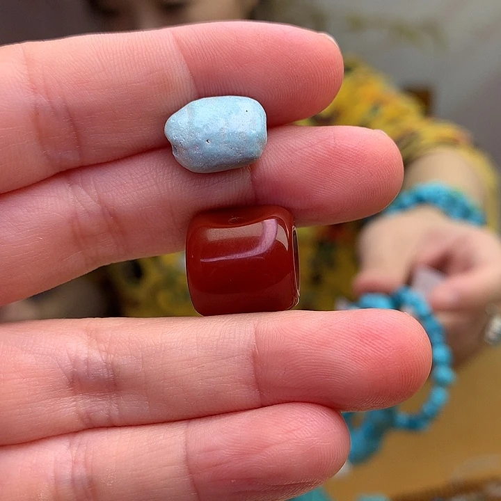 桃***居玛瑙/玉髓未镶嵌原矿
