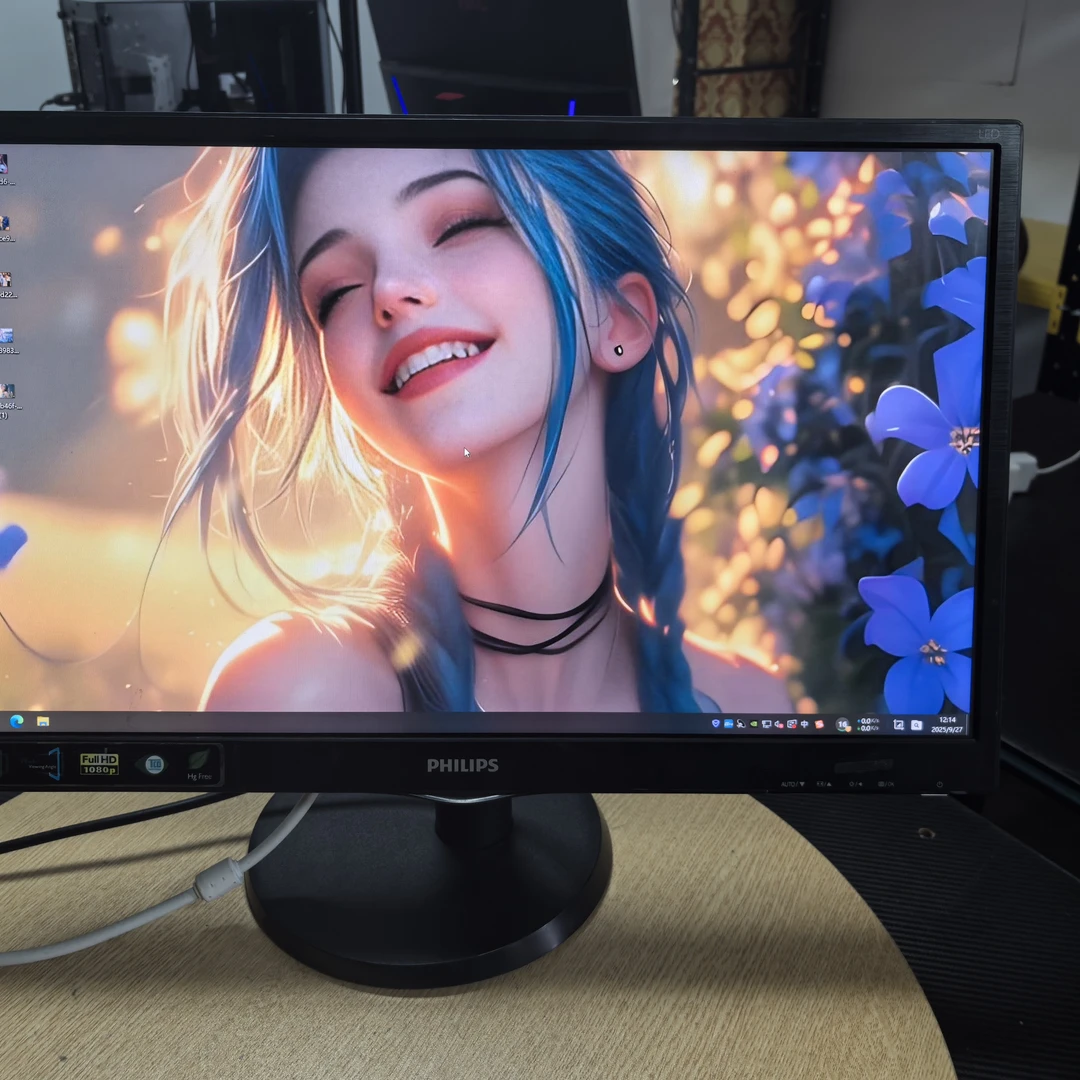 8新 Philips/飞利浦 23.5寸直面1K60HZ办公护眼显示器dVI vga接口