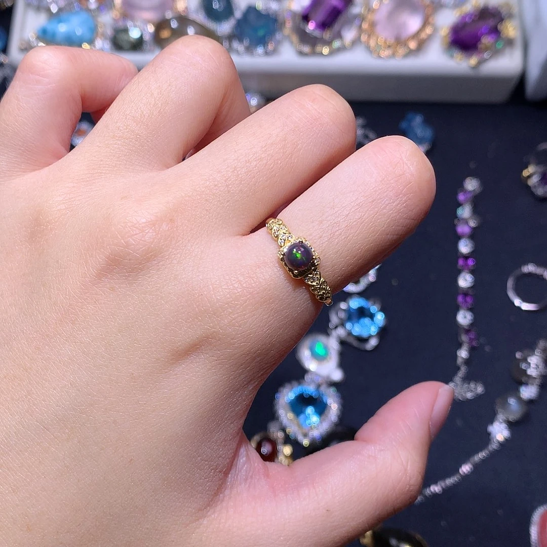 银S925镶嵌戒指石榴石