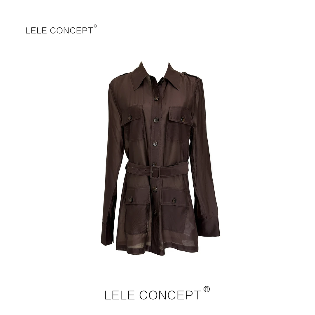 LELE CONCEPT｜肩章腰带多兜衬衫S0882