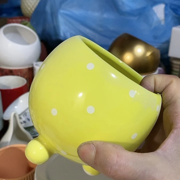 陶摆件陶盆有孔 瑕疵介意勿拍