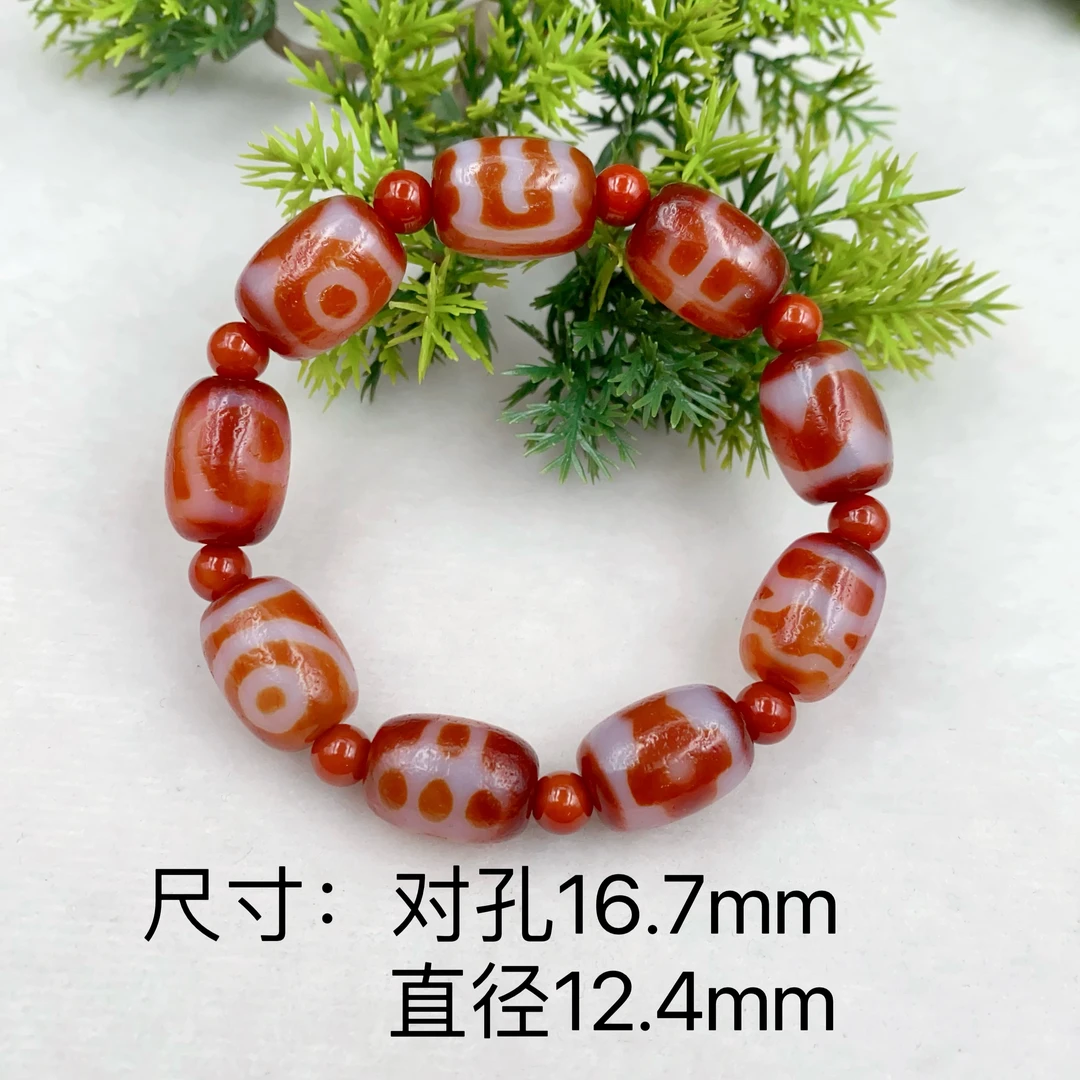 【马上财财阵阵】天珠财财虎牙贵人大鹏三眼度母二眼闪五坛城手串