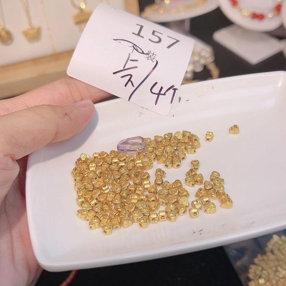 紫晶珠宝半成品银S925镀金镶嵌157