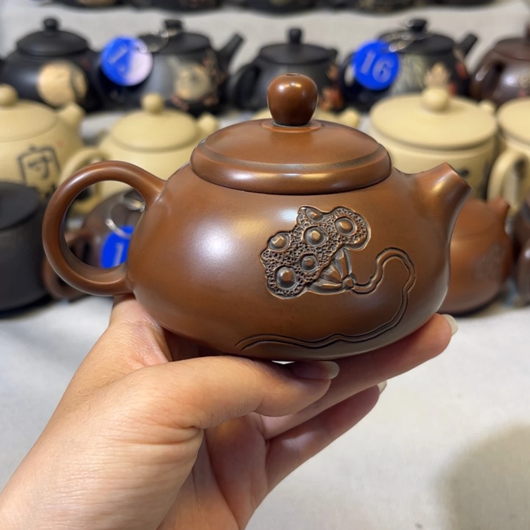 【闪购商品】红泥 浮雕莲蓬 容量 170c c