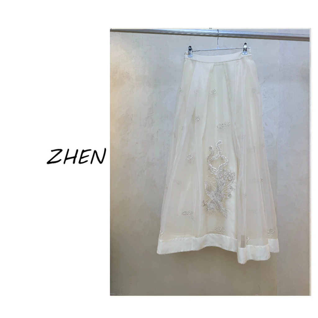 【ZHEN】25Y00207 2025新款半裙显瘦遮肉小众设计款