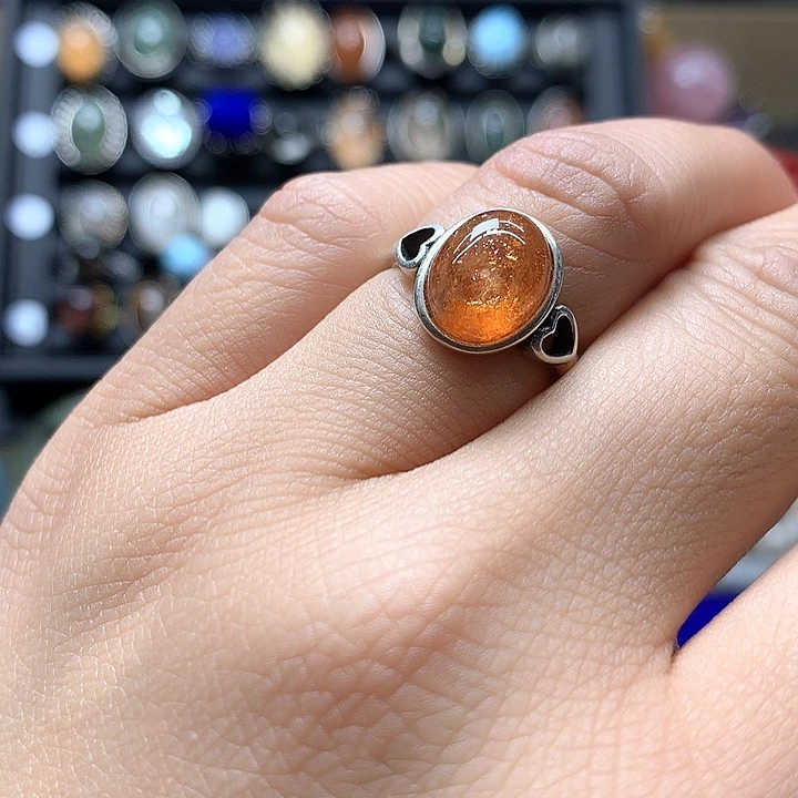 水晶水晶戒指银S925镶嵌