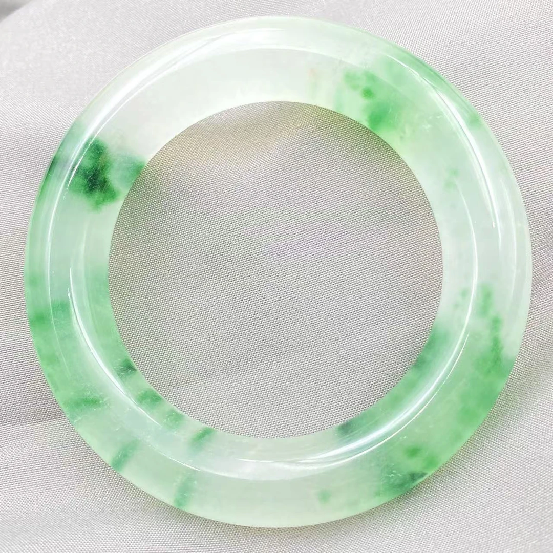 冰飘花设计款宽版圆条手镯S1650（传承盒）多样性发