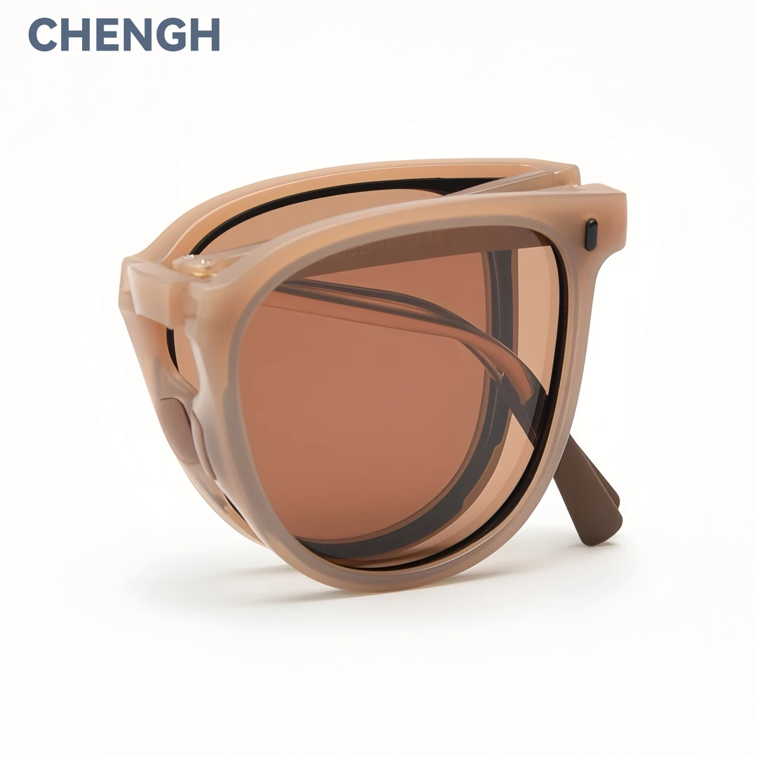 CHENGH新款折叠偏光墨镜男女时尚户外旅游遮阳开车太阳镜防紫外线