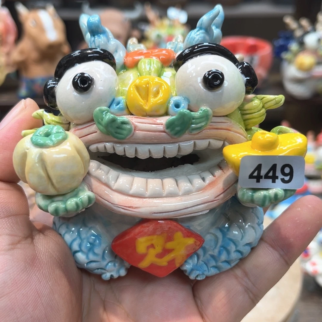 摆件纯手工抽象陶瓷摆件449