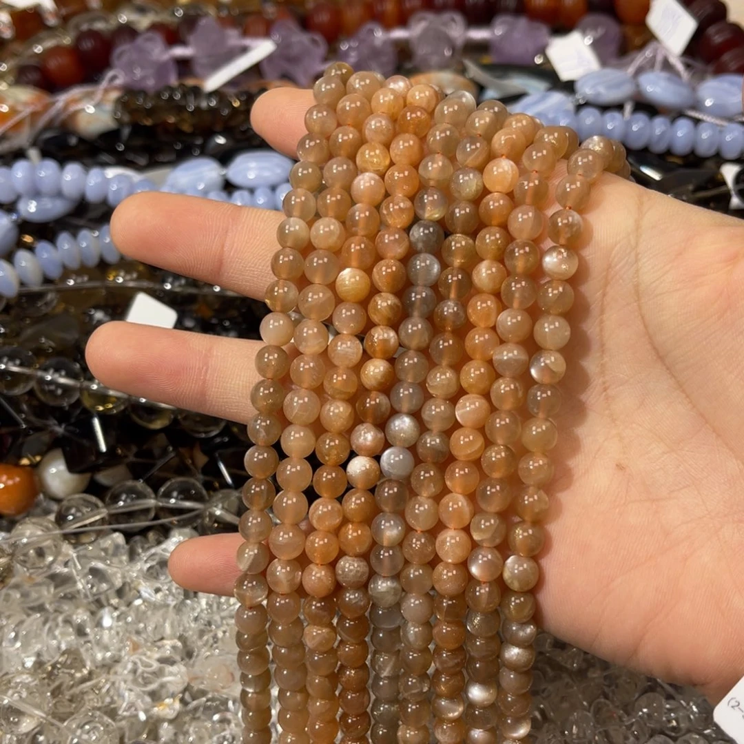 玛瑙/玉髓散珠太阳石卡6