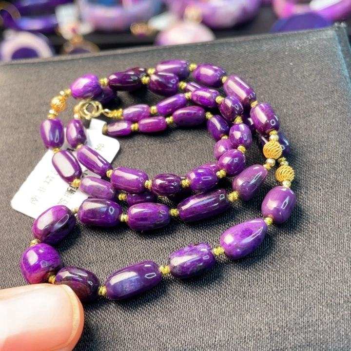 苏纪石（舒俱来）项链18K金镶嵌