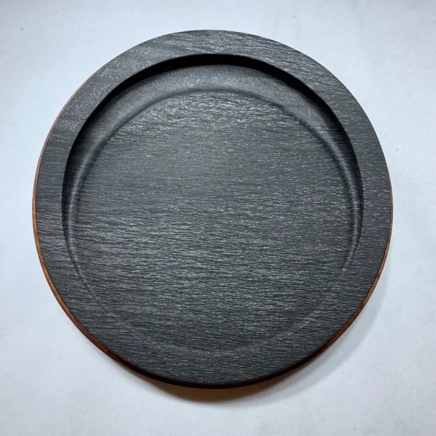 老坑水蕨坑罗纹直径16.5厘米厚3.4厘米香樟木合文房四宝