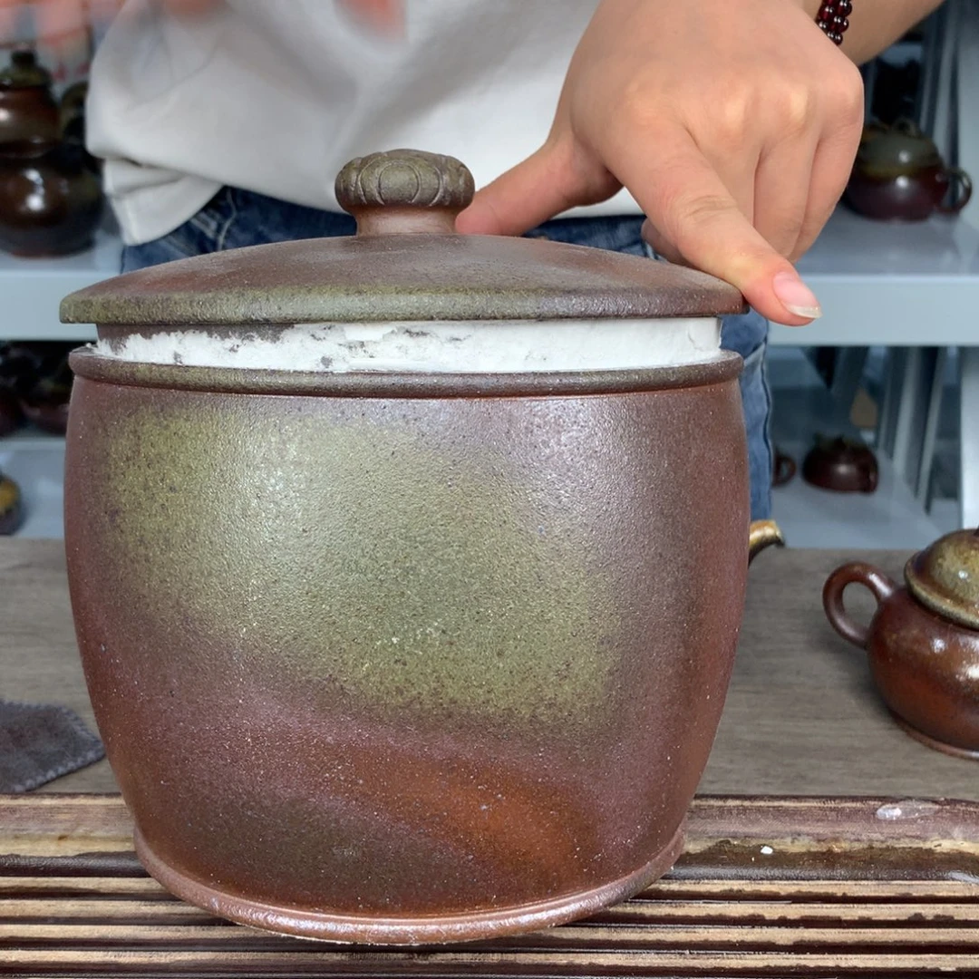 茶壶紫砂纯自然柴烧